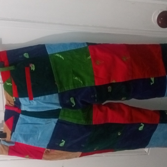 Lilly Pulitzer Multicolor Patchwork  Corduroy Pants - Picture 9 of 11